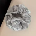 Silver bubble yarn hair scrunchie aesthetic ruffle hair tie versatile ponytail holder accessory - Ruffled Scrunchie / Blue