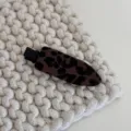 Pince cheveux tissu imprimé léopard coréen style doux clip bec de canard pour coiffure quotidienne - Pinces à cheveux bec de canard / Pince Bec de Canard Léopard Café