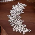 Braut Strass Haarband Kristall Hochzeit Haarreif handgemachte Haarschmuck Details - Silber