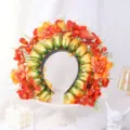 Luxueux serre-tête papillon avec fleurs artificielles fait main mariage accessoire cheveux - Style 4