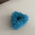 Blue fluffy hair claw clip cute plush hair accessory for women daily styling sweet aesthetic - Blue