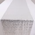 Silberner Pailletten-Tischläufer, glitzernder Tischaufleger für Hochzeitsdekoration. - 30*275cm / Silber