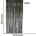 Rideau a franges en aluminium etoile noir et or pour decoration de fete d anniversaire. - Noir Mat Étoile Dorée / 1m*2m