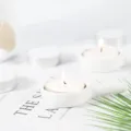 White ceramic tea light candle holder with handle, minimalist design for home decor aroma. - Regular Fit