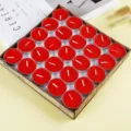Velas de té perfumadas rojas juego de 50 para bodas románticas fiestas decoración - Rojo