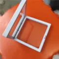 3D Schwimmender Schmuck Aufbewahrungsbox Transparente PE Folie Vitrine für Ringe Ohrringe - Aufhängungsbox / PC-Film Schachtel / Weiß