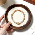 New Chinese vintage style crystal bracelet with pearls and beads, elegant and unique jewelry gift. - Dual-Size Citrine Quartz Patchwork
