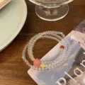 Bracelet de perles en cristal multicouche avec des breloques colorées pour un style chic. - Style Triple Couche Lotus Rose Coquille