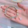 Elegant retro style gemstone beaded bracelet with pearl and pendant for women accessory. - 10 Jade Pendant Style