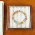 Bracelet de perles en cristal d'agate style doux, bijoux de charme de patte de chat pour filles. - Style Charme Patte de Chat Bodhi