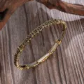 Bracelet élastique sculpté vintage bohème, jonc en métal élégant pour femme quotidien. - Style Ajouré Gravé Argent Antique (B23-343)