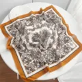 Vintage Paisley Cotton Square Scarf Brown Bandana for Women and Men Casual Headwear - Thai Totem