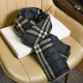 Homme hiver gris beige carreaux laine echarpe chaude classique design cadeau style - Gris Beige Carreaux