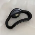 Matte black large cloud hair claw clip with gold lettering elegant hair accessory for thick hair - Hollow-Out Gold-Labeled Hair Claw / Black