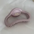 Large matte cloud hair claw clip elegant pinkish purple shark clip for thick hair styling accessories - Hollow-Out Gold-Labeled Hair Claw / Pink