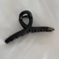 Matte black hair claw clip large size elegant cloud design French style hair accessory new - Hanger Gold-Labeled Hair Claw / Black