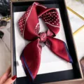 100% Mulberry Silk Scarf Luxury Polka Dot Bandana Neck Kerchief for Women Spring - Polka Dot Ethnic Paisley