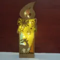 Décoration d'ornement de lumière de bougie de Noël en bois avec design de cerf creux pour les fêtes. - Bougie avec Lumière