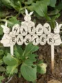 Piquet de jardin en bois lapin et œuf de Pâques pour déco de fête en plein air. - Style Piquet de Sol