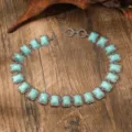 Bohemian vintage turquoise geometric choker necklace for women ethnic jewelry accessory - Blue (C23-457 O1-F1 Base)