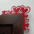 Belle décoration de coin de porte en cœur en bois pour mariage et Saint-Valentin. - Côté Droit Rouge