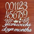Wooden baby milestone numbers and words blocks set for newborn photography props. - Full Set Collection