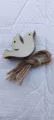 Ornement suspendu colombe en bois avec corde de jute, art laser pour decoration de noel. - Style Oiseau