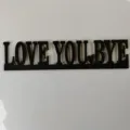 Plaque en bois love you bye décoration de cadre de porte lettres noires suspendues. - 7*30 Petite taille / Noir 2