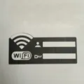 Hölzernes WLAN Passwort Schild Wandbehang drahtloses Netzwerk Indikator Plakette Dekor - Schwarz
