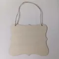 Placa de madera en blanco para colgar con cuerda de yute, adorno DIY cortado con láser para casa. - Estilo 3