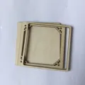 Detalle de marco de bordado de madera DIY, piezas de madera cortadas con láser para artesanía. - Color Madera Natural 8*8 Estilo 11 Tres Capas