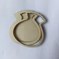 Forma de bolsa de dinero de madera bricolaje marco de bordado imán de nevera accesorio - Color Madera Natural 7.5*8.4 Estilo 8 Tres Capas