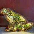 Sculpture décorative lumineuse de grenouille en bois 3D multicouche pour décoration de table - Grenouille avec Lumière