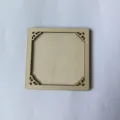 Accesorio cuadrado de marco de bordado DIY de madera, pieza de madera natural para manualidades. - Color Madera Natural 8*8 Estilo 11 Dos Capas