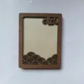 Colgante de marco de bordado DIY de madera, accesorio artesanal hueco de nube y ola china para arte. - 7*9 Doble Capa Placa Base Gruesa Estilo 4