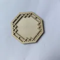 Marco de bordado octogonal de madera accesorio de bricolaje pieza de madera para iman - Color Madera Natural 8*8 Estilo 4 Dos Capas