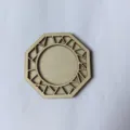 Marco octogonal de madera DIY artesanía de bordado accesorio de imán de nevera - Color Madera Natural 8*8 Estilo 5 Dos Capas