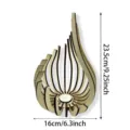 Bougeoir DIY en bois photophore creux lotus design décoration de maison cadeau 16x23.5cm - Bois Naturel 2