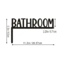 Cartello angolare per bagno in legno con dimensioni chiare e lettere tipografiche eleganti. - Ornamento angolare per telaio della porta - Stile 2