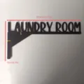 Targa lavanderia in legno nero, decorazione murale ad angolo retto, accessorio per la casa. - Decorazioni decorative per cornici per porte - stile 5