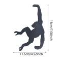 Décoration murale art singe suspendu en bois ornement de silhouette créative 18x11.5cm - Ornement suspendu singe Lot de 3