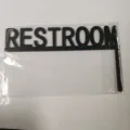 Plaque de toilette en acrylique noir porte moderne salle de bain WC indicateur design - Ornement à angle droit de cadre de porte Style 7