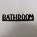 Ornement de panneau de lettre de salle de bain en bois noir, décor créatif pour porte. - Ornement à angle droit de cadre de porte Style 11