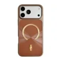 Funda de teléfono magnética mate compatible, cubierta protectora anticaída duradera. - Marrón