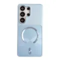 Light blue magnetic phone case for Samsung S26 Ultra anti-drop PC protective cover - Blue