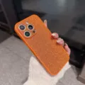 Orange glitter phone case with anti-drop design for iPhone models, vibrant shiny sparkle cover. - iPhone 17 Pro Max / Orange