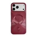 Funda de teléfono magnética roja con acabado mate y anillo MagSafe para protección total. - Rojo Oscuro