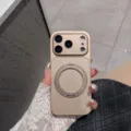 Glitter magnetic phone case with 360 rotating ring stand luxury protective cover for iphone - Glitter 360 Kickstand - Desert Gold