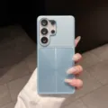 Compatible with Samsung Ultra phone case hard PC sleek CD texture protective cover blue - S23 Ultra / Blue