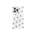Square Phone Case Black Polka Dots White Case Compatible with iPhone Pro Max Models - Square Polka Dot White / iPhone16